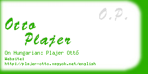 otto plajer business card